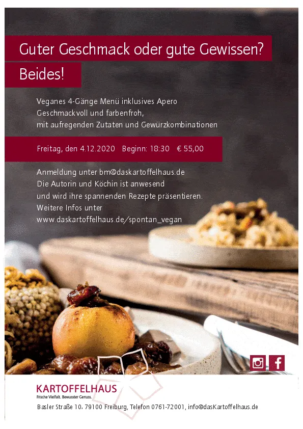Gemeinsames Kochen mit Estella Schweizer im Kartoffelhaus Freiburg